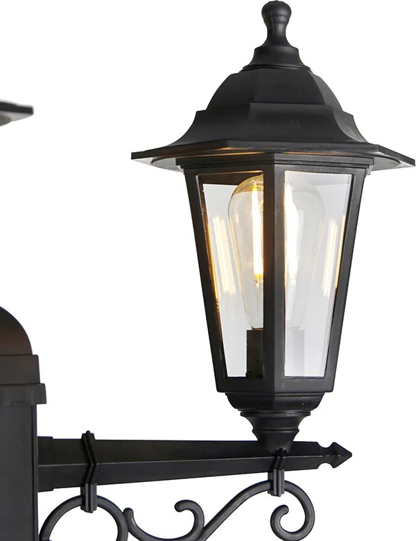 Inteligentny lampion zewnętrzny czarny 3-źródła światła z Wifi ST64 - New Haven