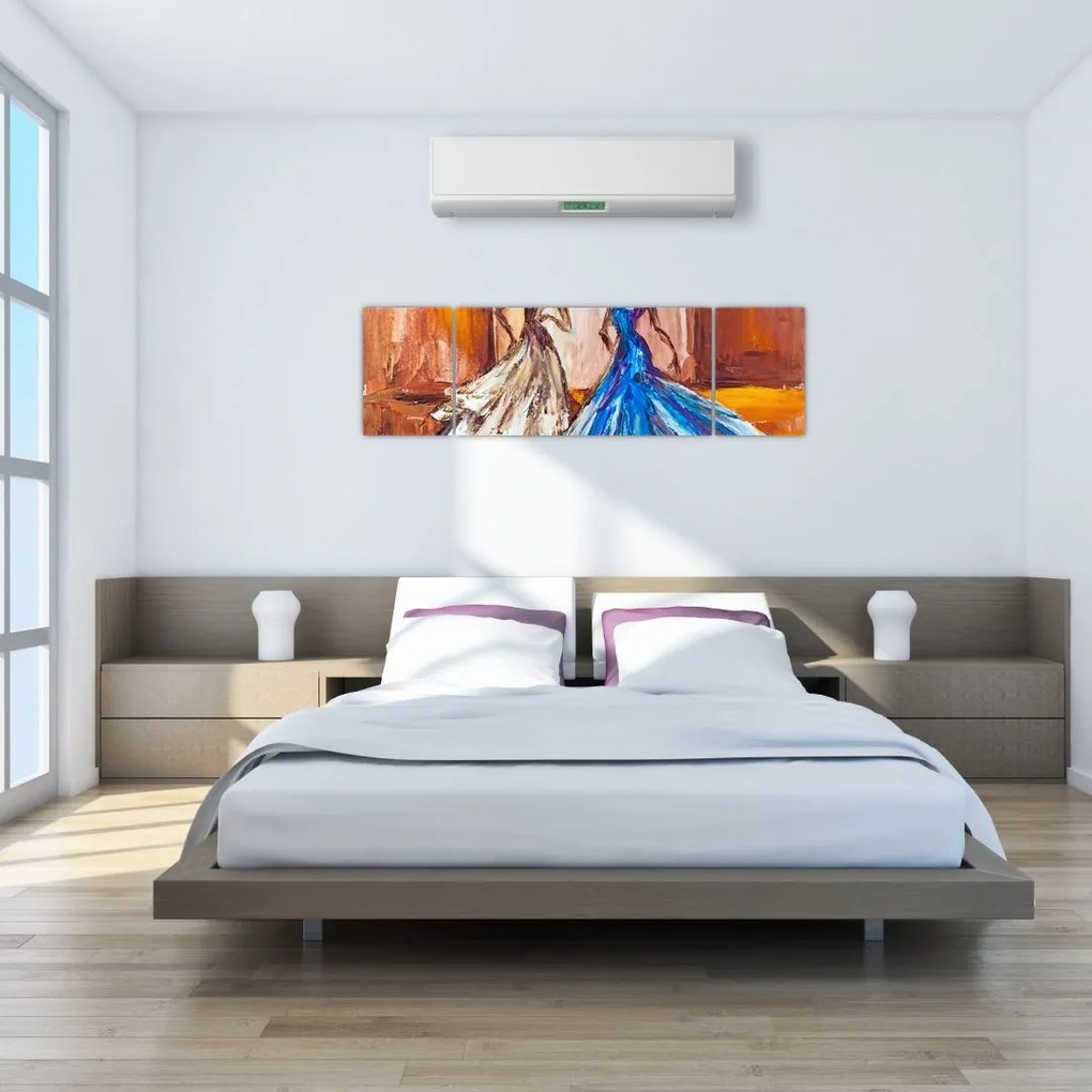 Obraz - tancerz, obraz olejny (170x50 cm)