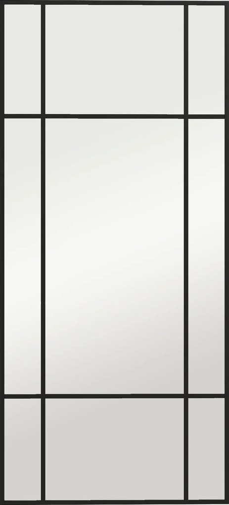 HOMCOM Lustro ścienne, dekoracyjne lustro z metalową ramą, czarne paski, wielowarstwowe szkło, 50B x 2T x 110H cm | Aosom PL