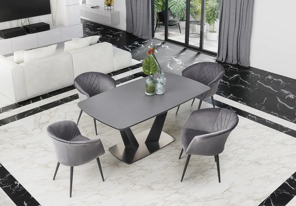 Rozkładany stół jadalniany na dwóch nogach Fangor 160-220