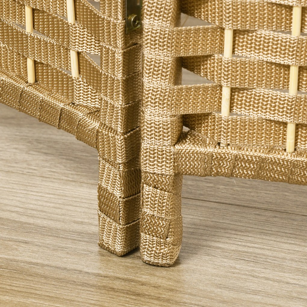 HOMCOM 8-częściowy parawan, składana osłona prywatności, ścianka działowa do salonu, sypialni, biura domowego, naturalne