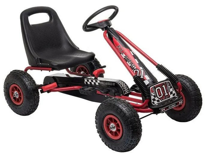 Baby Mix Dziecięcy gokart na pedały Go-kart Razor,czerwony