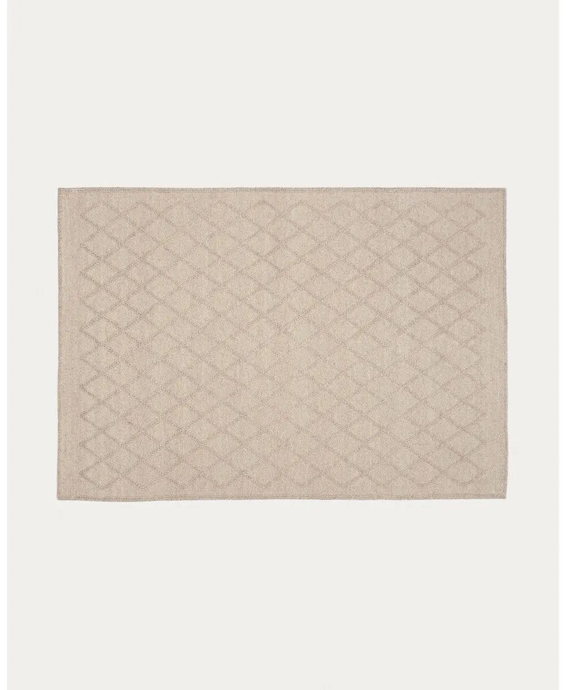Beżowy dywan z mieszanki wełny odpowiedni do prania 160x230 cm Sybil – Kave Home