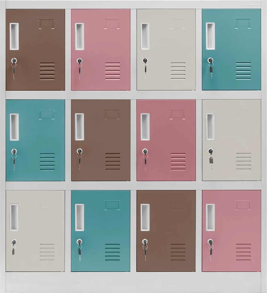 Szatnia do szkoły i przedszkola Ola 109x45x120 cm pastelowa