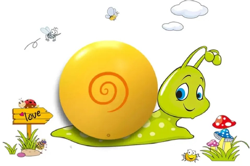 Lampka nocna LED z naklejkami ślimak - 4X N52 T5-T91