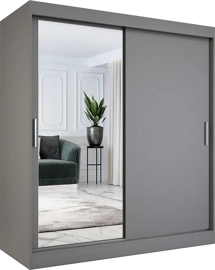 Szafa przesuwna antracyt 180 cm W0-W42