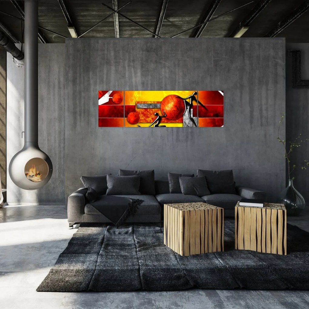 Obraz - Malarstwo ludzkości (170x50 cm)