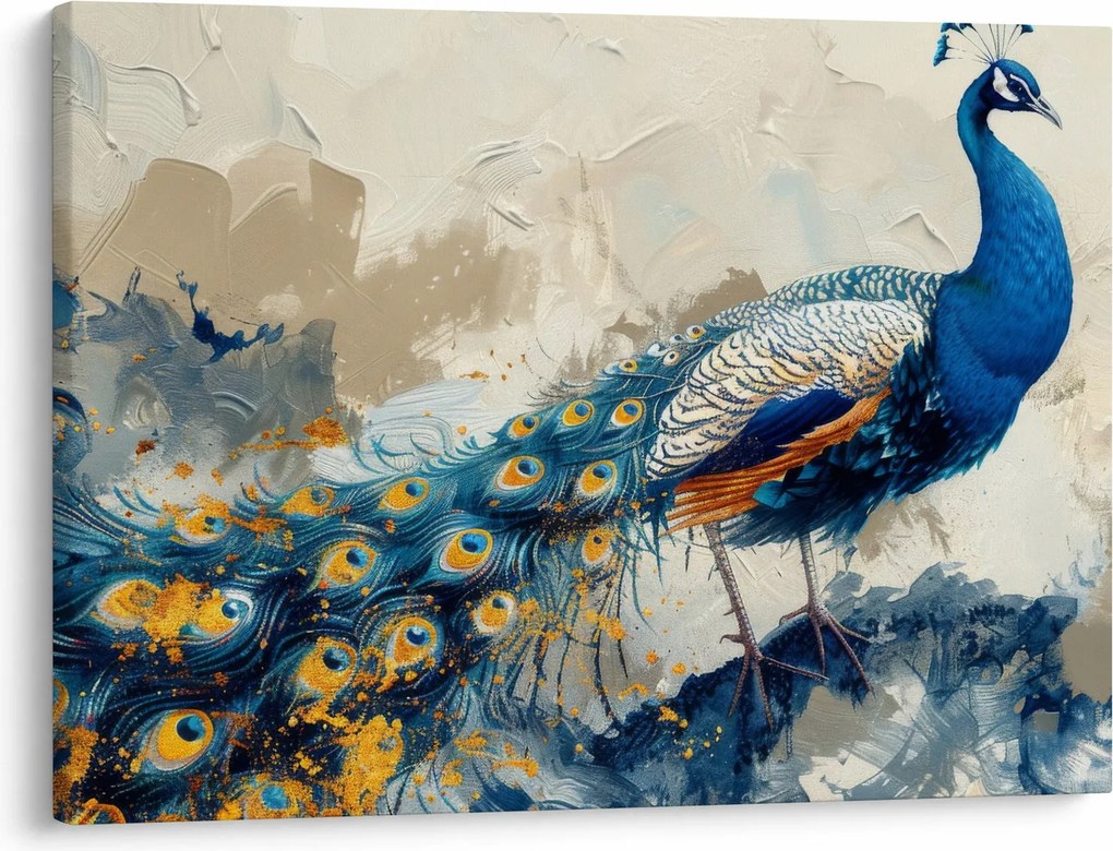 Obraz - Paw, malarstwo (70x50 cm)