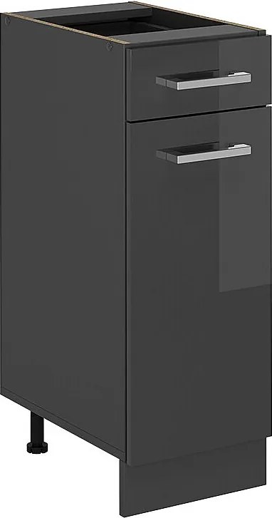 Szafka dolna do kuchni antracyt wysoki połysk 30x46x81.6 r-line