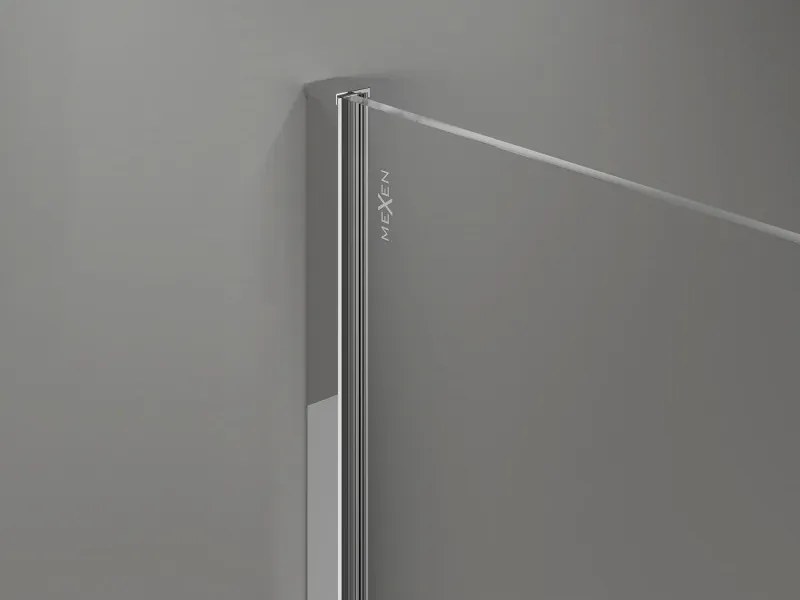 Mexen Kioto-X ścianka prysznicowa Walk-in 90 x 200 cm, transparent 10 mm, chrom - 800-090-101-01-00-X