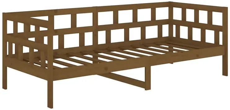 Drewniane łóżko dzienne miodowy brąz 80x200 H1-Z56