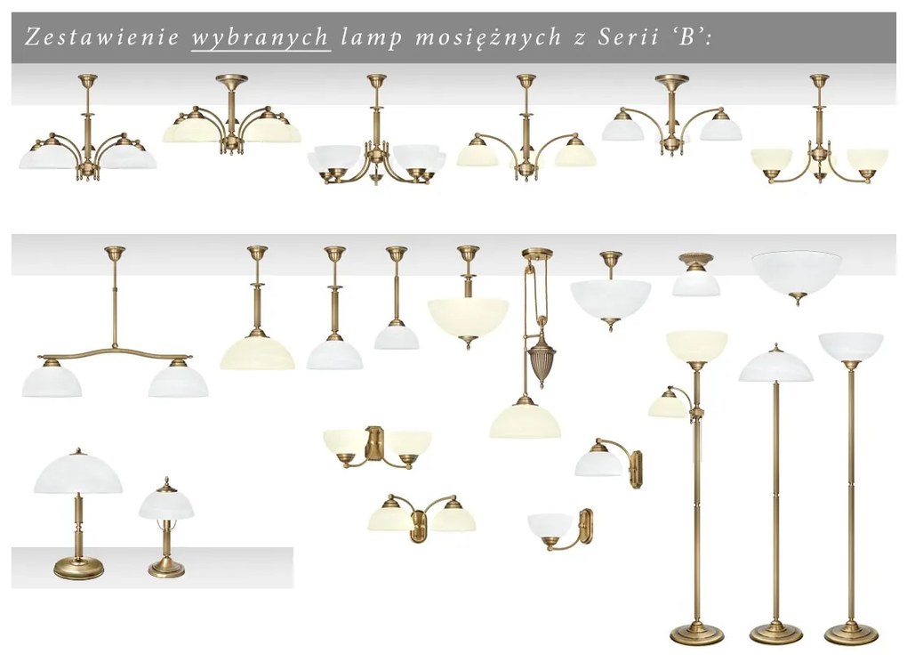 Lampa klasyczna z mosiądzu B-S1M