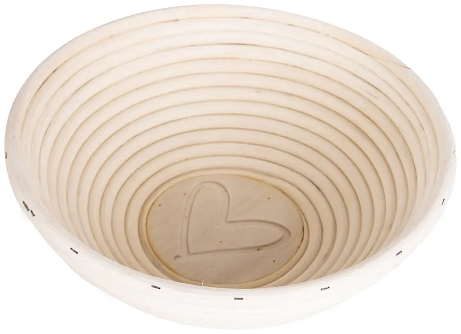 Rattanowy koszyk na chleb Orion Srdce, ⌀ 21 cm