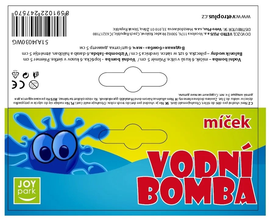 Joy Park Bomba wodna kulka 6 szt., 5 cm