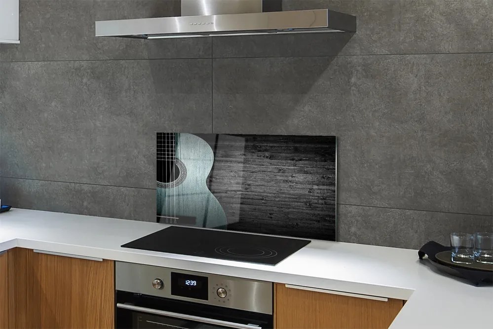 Szklany Panel Struny Gitary