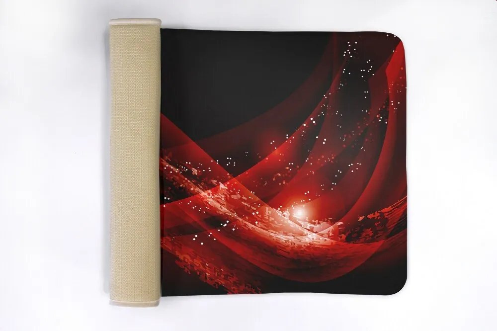 Antypoślizgowy dywanik łazienkowy Antypoślizgowy dywanik łazienkowy Czerwona abstrakcja