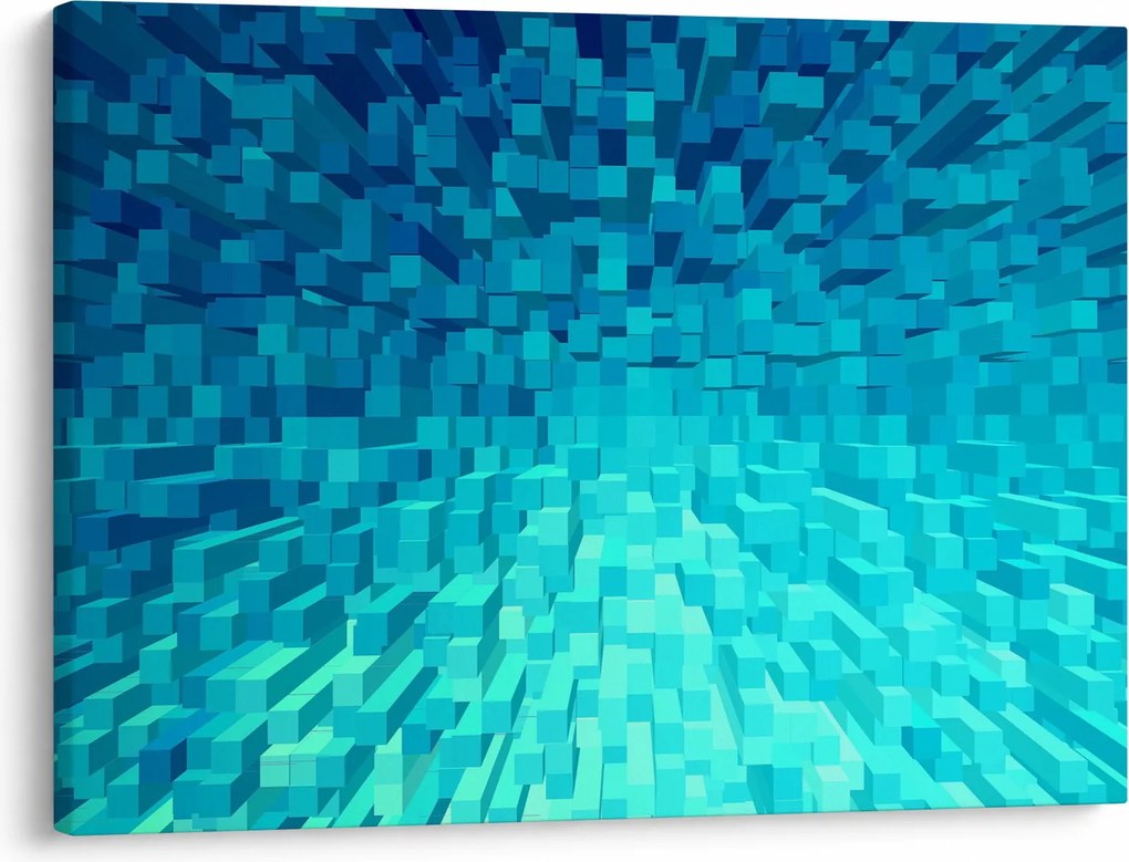 Obraz - abstrakcyjne kostki (70x50 cm)