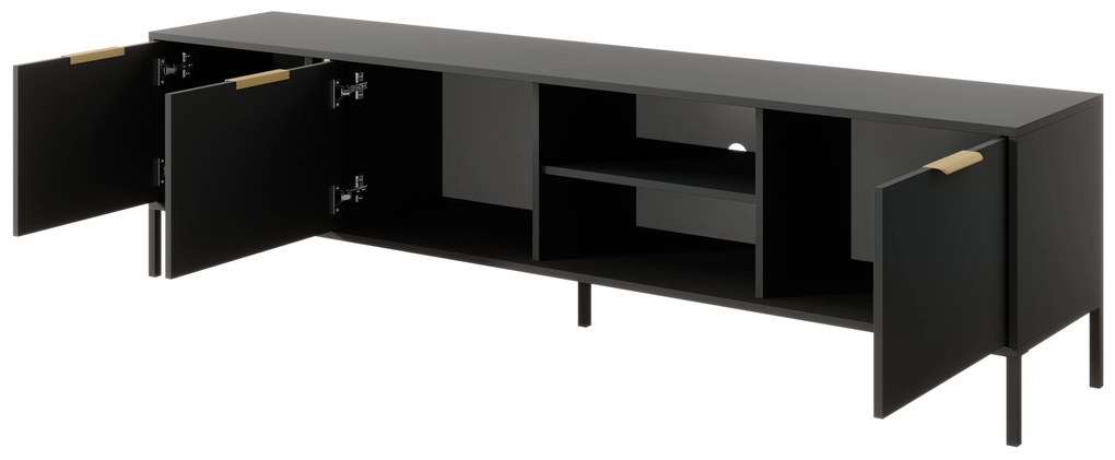 Antracytowa szafka RTV LARS 203 3D