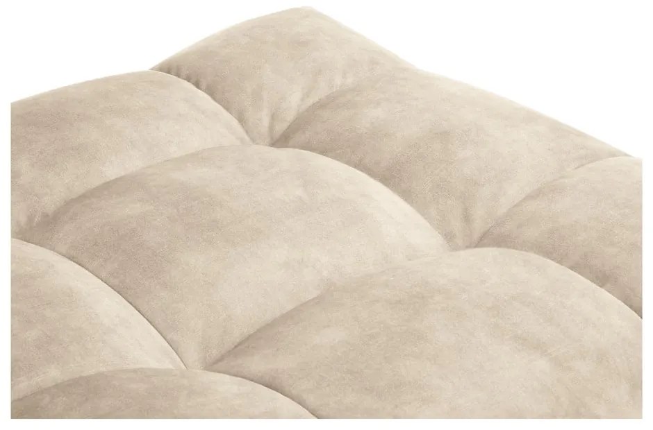 Beżowy aksamitny puf Windsor &amp; Co Sofas Vesta