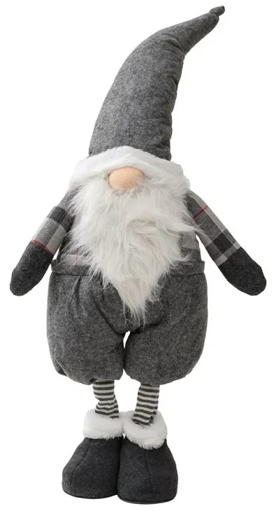 Dekoracyjny skrzat GNOME 90 cm, szary