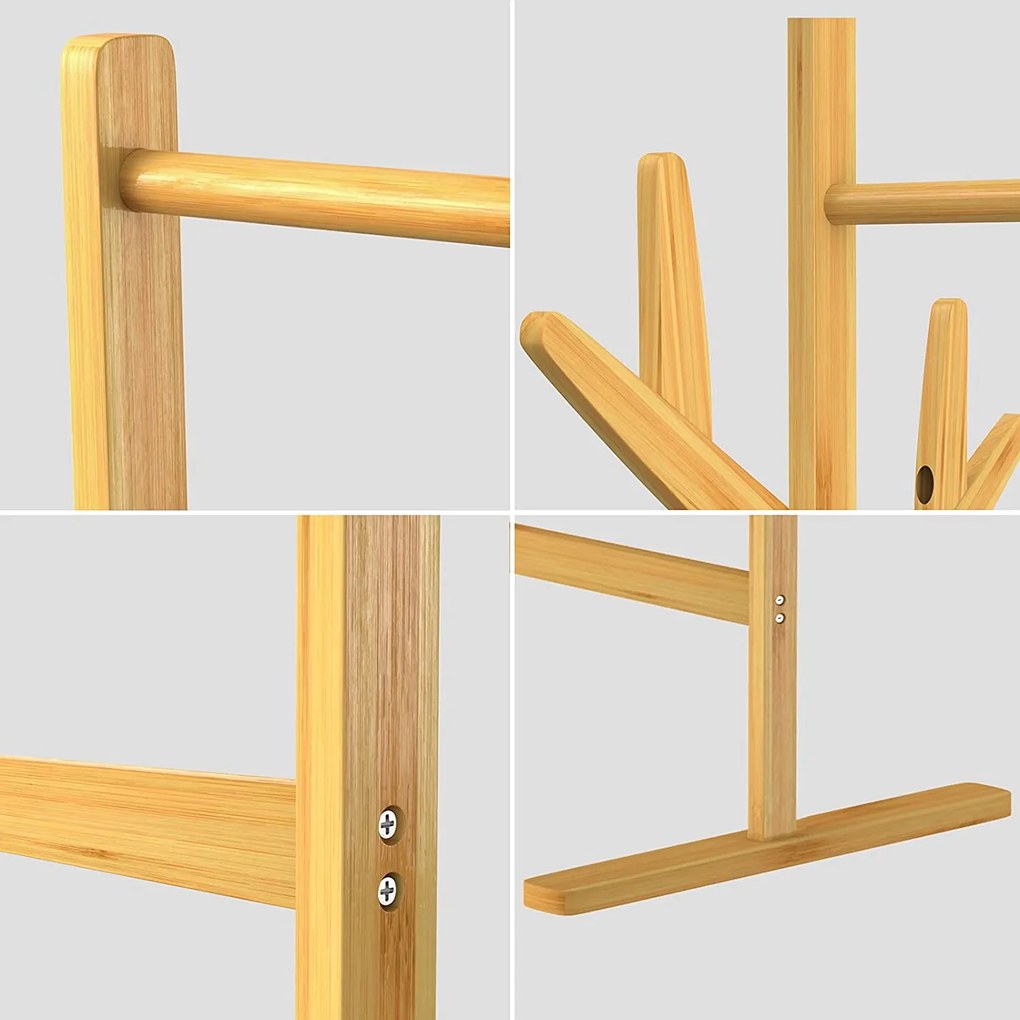 Stojak na ubrania RADO, 66x40x163,3cm, brąz Casaria