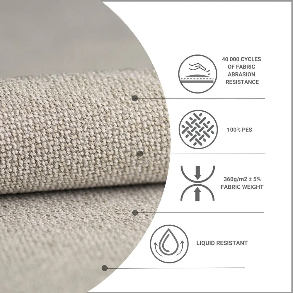 Beżowe łóżko boxspring ze schowkiem 140x200 cm Novento – Maison de Rêve