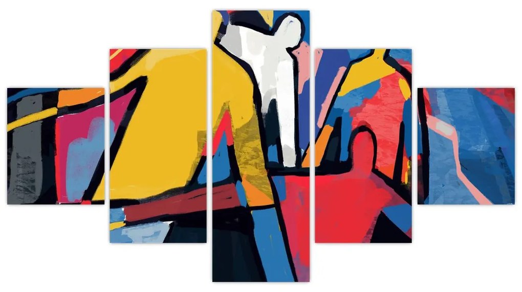 Obraz - Abstrakcja mężczyzn (125x70 cm)