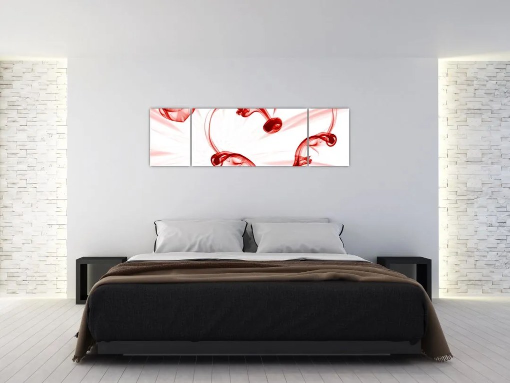 Obraz serce z dymu (170x50 cm)