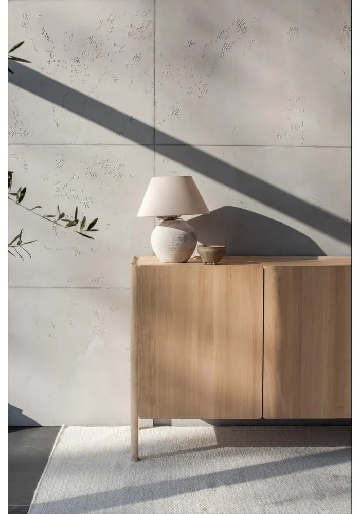 Komoda z litego drewna dębowego w naturalnym kolorze 220x85x42 cm Dvor – Gazzda