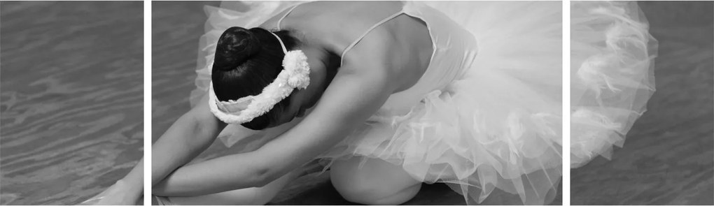 Obraz - Balerina, czarno-biały (170x50 cm)