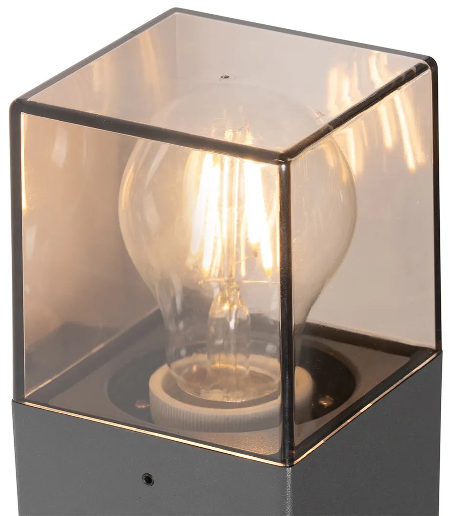 Lampa ścienna zewnętrzna ciemnoszara z czujnikiem ruchu IP44 - Denmark