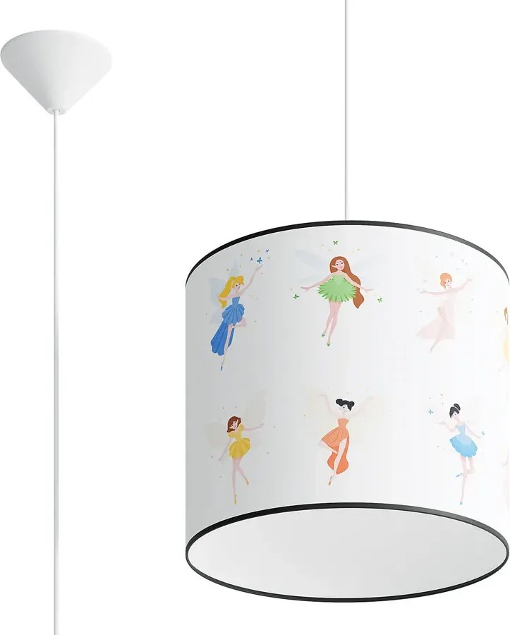 Lampa wisząca dziewczęca z motywem wróżek - A588 P4-M57