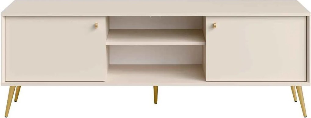 Szafka RTV stojąca SFERA 156,2 cm do Salonu pod Telewizor - Odcienie beżu