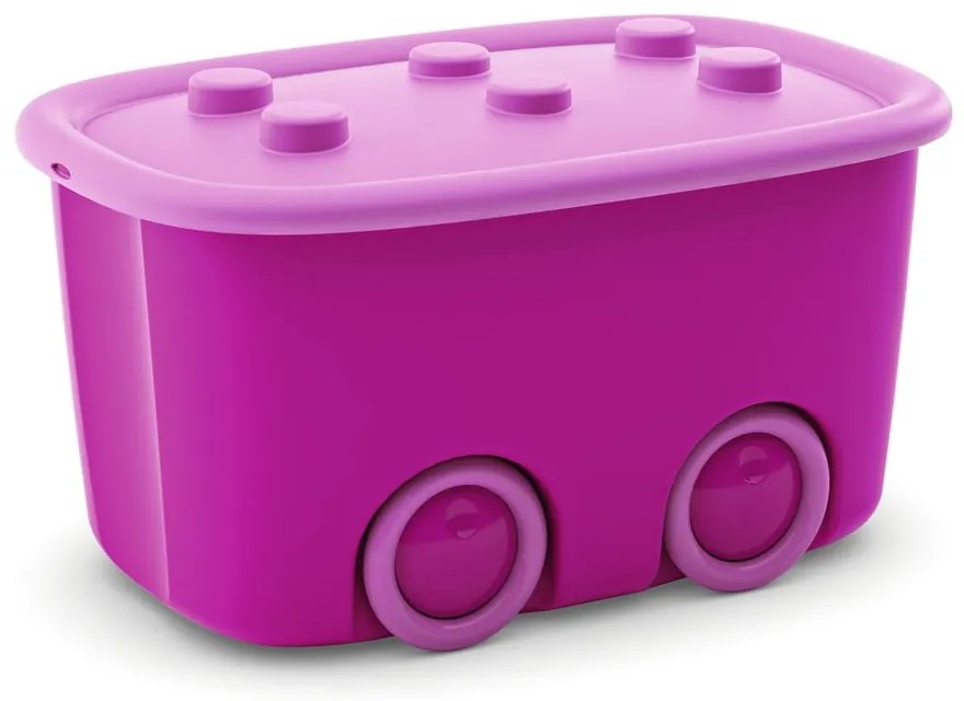 Różowy plastikowy pojemnik dziecięcy 58x39x32 cm Funny Box – KIS