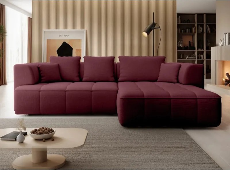 Narożnik ALBIO S Prawostronny z elektryczną regulacją siedziska, funkcja spania, wolnostojący w tkaninie EDEN 09 WERSAL