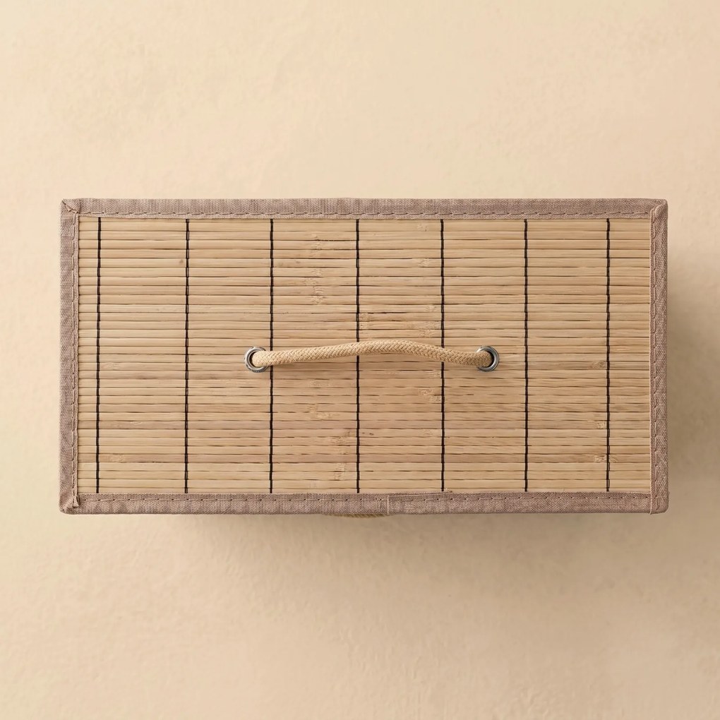 Kosz na pranie bambusowy, 40 x 19 x 57 cm