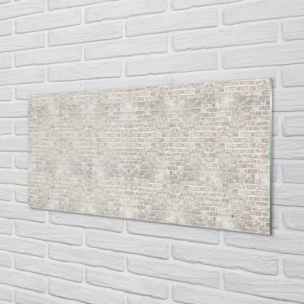 Szklany Panel Cegła mur vintage