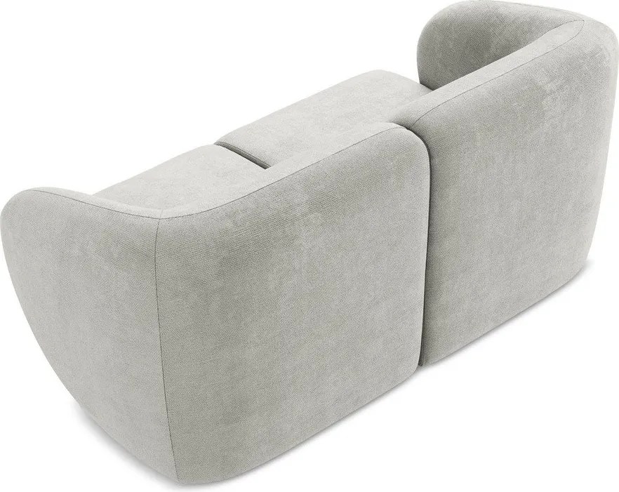 Jasnoszara sofa z tkaniny szenilowej 174 cm Lani – Makamii