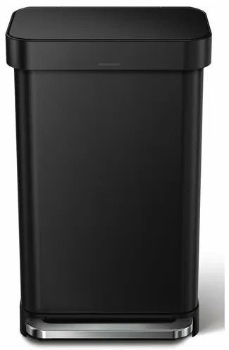 Simplehuman Prostokątny kosz na pedały z kieszeniąna worek 45 l, czarny