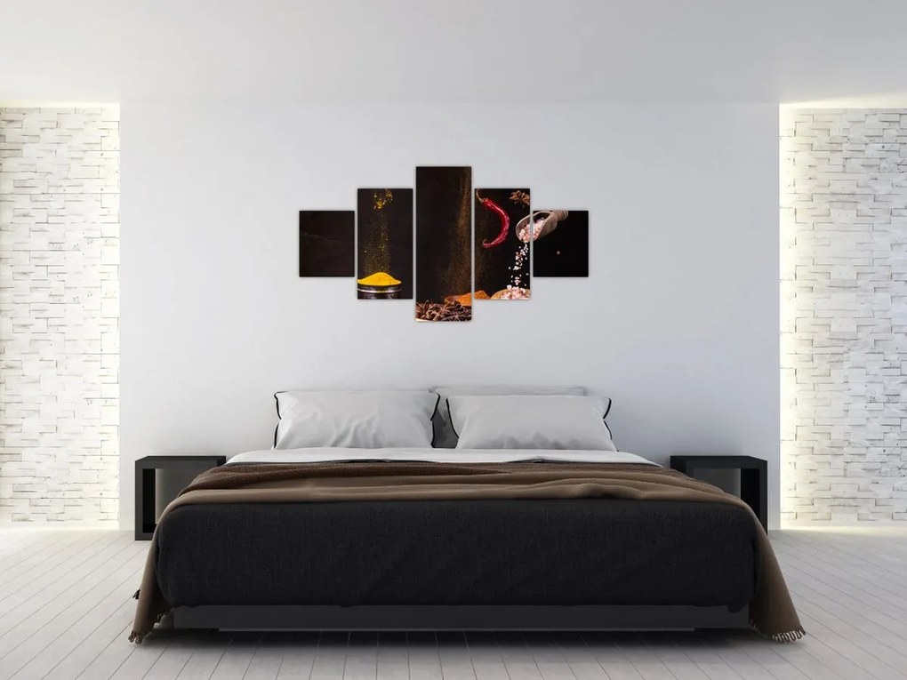 Obraz - Przyprawy w ruchu (125x70 cm)