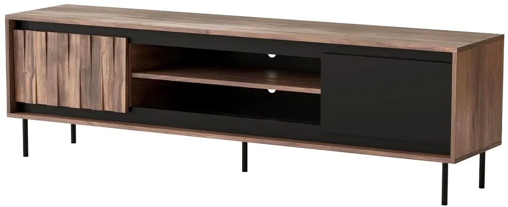 Orzechowa szafka rtv na nóżkach M6-W71