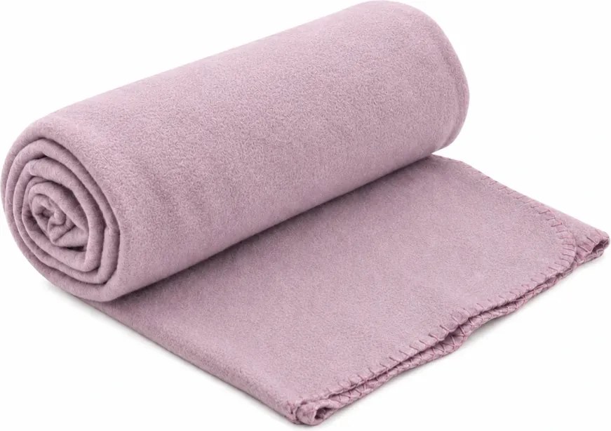 Koc flanelowy FLEORA, jasnofioletowy Rozmiar: 200 x 220 cm