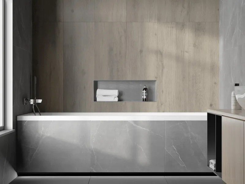 Mexen X-Wall-NR półka wnękowa bez kołnierza 60 x 20 cm, inox - 1911602010