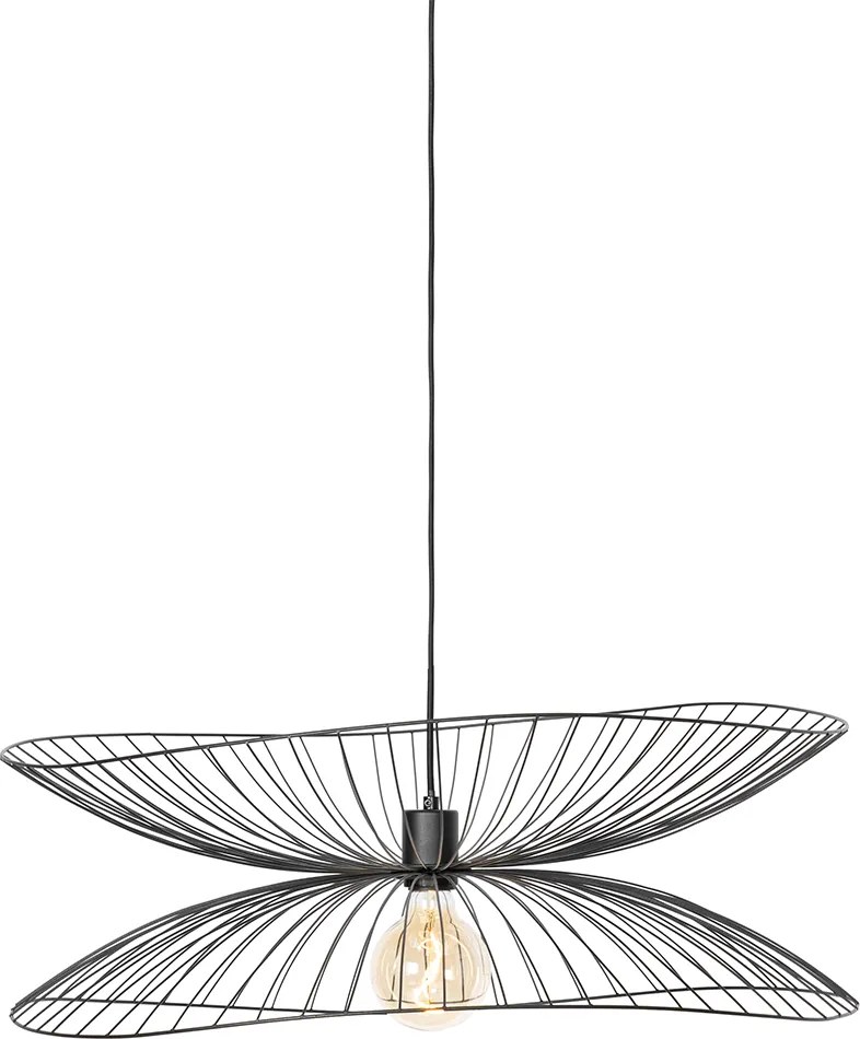 Designerska lampa wisząca czarna 66cm - Pua