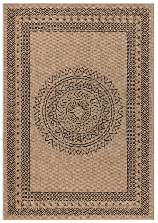 Czarno-naturalny chodnik odpowiedni na zewnątrz 80x250 cm Dhaka – Ayyildiz Carpets