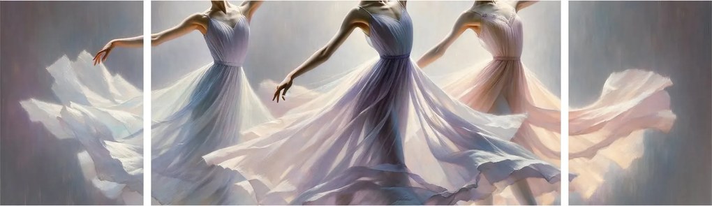 Obraz - Trzy baletki (170x50 cm)