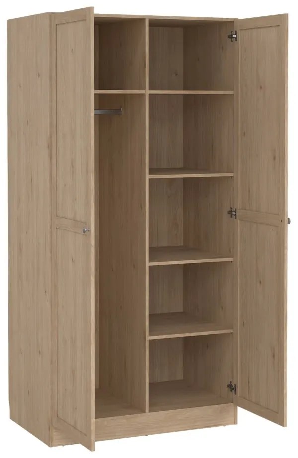 Szafa w dekorze dębu w naturalnym kolorze 99x200x62 cm Billund – Tvilum