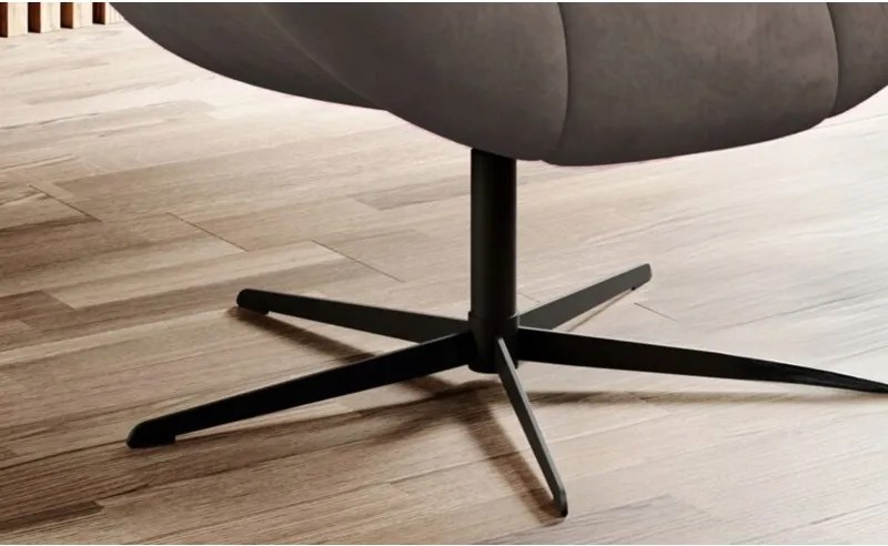 Fotel SENSI Relax obrotowy 360° z funkcją bujania w tkaninie Solar 16