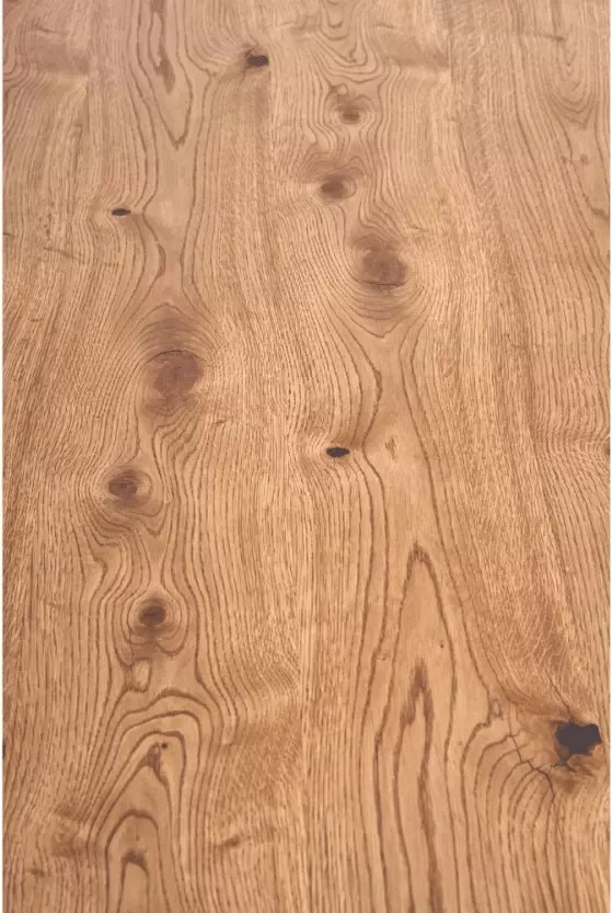 Stół rozkładany Peri 160-250x90 cm z naturalnej okleiny w odcieniu drewna na czarnych metalowych nogach