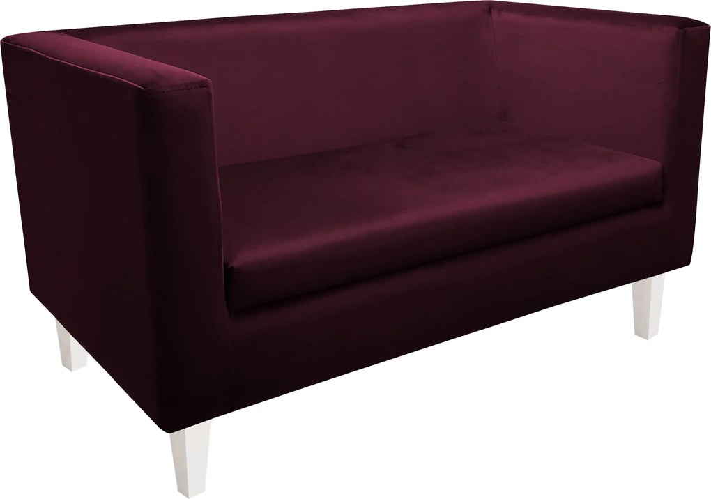 Sofa Monaco : Kolor nogi - Biała, Kolor tkaniny - VELVET - MG02, Typ tkaniny - Velvet, Wysokość nogi - 20 cm